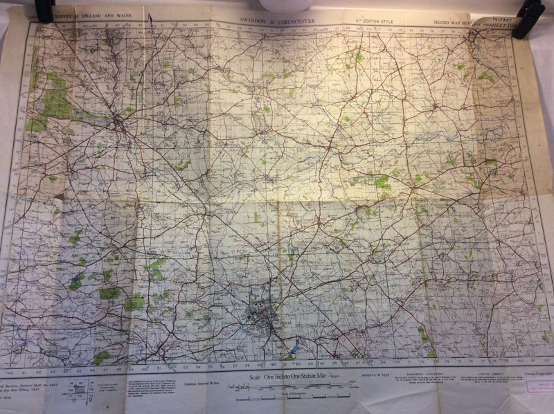 1940 second war revision sheet 1040 Survey of Swindon & Cirencester
