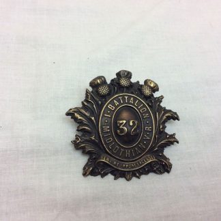 32nd Midlothian Volunteer Battalion metal badge