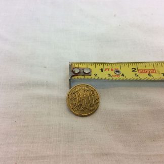 Royal company of Archers - uniform button with raised calligraphy writing