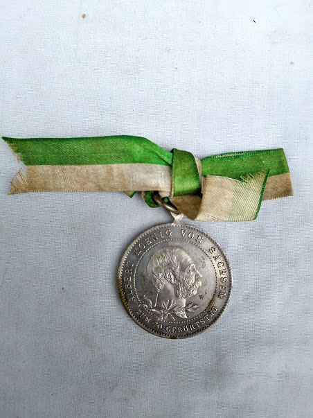 commemorative medal for the 70th birthday of king albert of saxony 1898