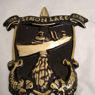 Solid Brass US Navy Ships Plaque USS SIMON LAKE AS33