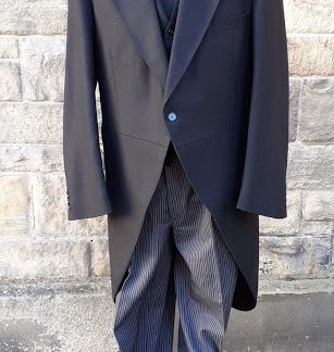 3 piece pinstripe tailcoat morning suit