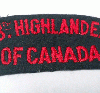 48th Highlanders of Canada shoulder title fabric