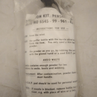 British Army Fullers Earth Decontamination kit