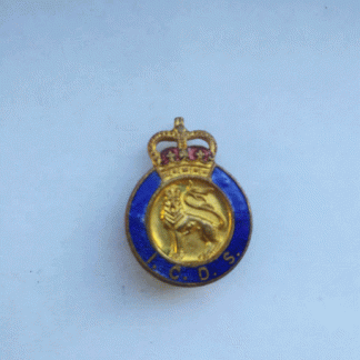 ICDS Industrial Civil Defence service badge