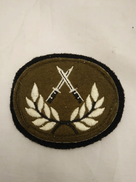 Platoon sergeant qualified British Army Crossed bayonets in wreath badge Platoon sergeant qualified British Army Crossed bayonets in wreath badge