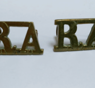 Royal Artillery shoulder titles brass