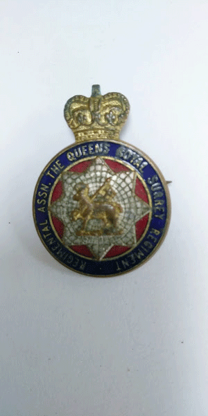 Royal Surrey Regiment sweetheart brooch Royal Surrey Regiment sweetheart brooch