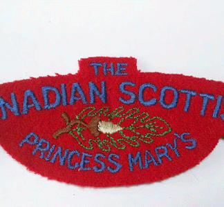 The Canadian Scottish Princess Mary's fabic shoulder title