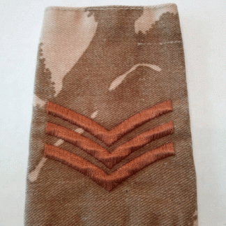 Sergeant rank slide on desert camo background