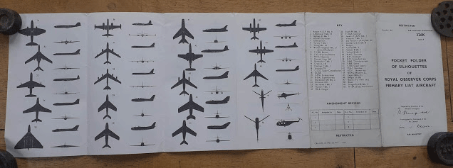 Royal Observer Corps Pocket silhouettes primary list aircraft 326K issue 4 Nov 1957 Royal Observer Corps Pocket silhouettes primary list aircraft 326K issue 4 Nov 1957