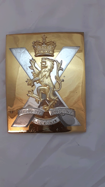 Royal regiment of Scotland officers cross belt buckle Royal regiment of Scotland officers cross belt buckle