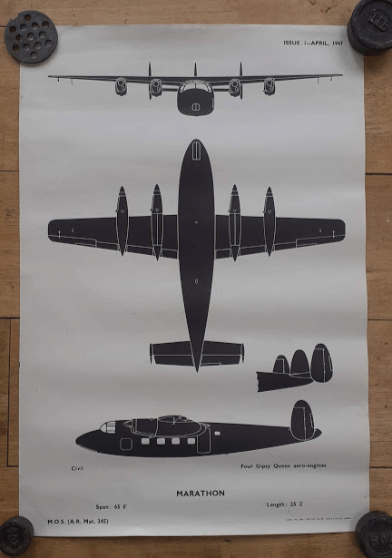 aircraft silhouette identification poster MARATHON aircraft silhouette identification poster MARATHON
