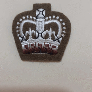 Cloth rank crown No 2 dress NCO officer cadet rank