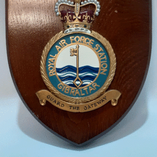 RAF station wall mess plaque Gibraltar