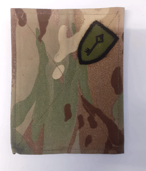 blanking plate with Gibralter regiment patch blanking plate with Gibralter regiment patch