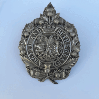 Original Argyll & Sutherland Highlanders Cap badge with lugs in white metal early pattern