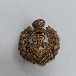 WW2 Royal Engineers cap badge kings crown original
