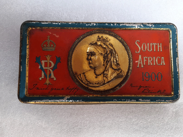 Boer War Queen Victoria Christmas Tin no contents Boer War Queen Victoria Christmas Tin no contents