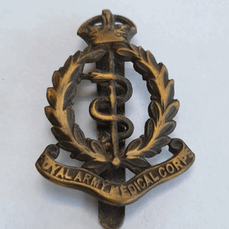 Genuine Royal Army Medical corps cap badge kings crown