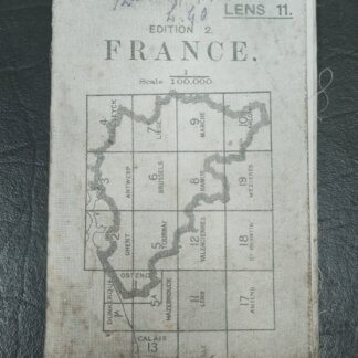 1916 Trench map FRANCE LENS 11 Genuine Edition 2